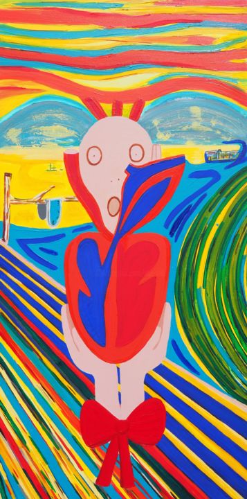Le Nouveau Cri de la Pandémie 绘画, 39.4x19.7 in