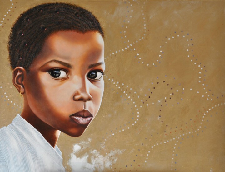 L'écolière boudeuse 绘画, 28.4x36.6 in