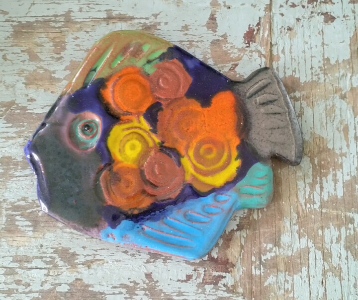 Poisson exotique 004 雕塑, 4.9x5.1 in