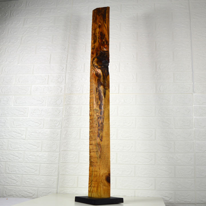 Sculpture titled "Real" by Vasil Krastanov, Original Artwork, Wood