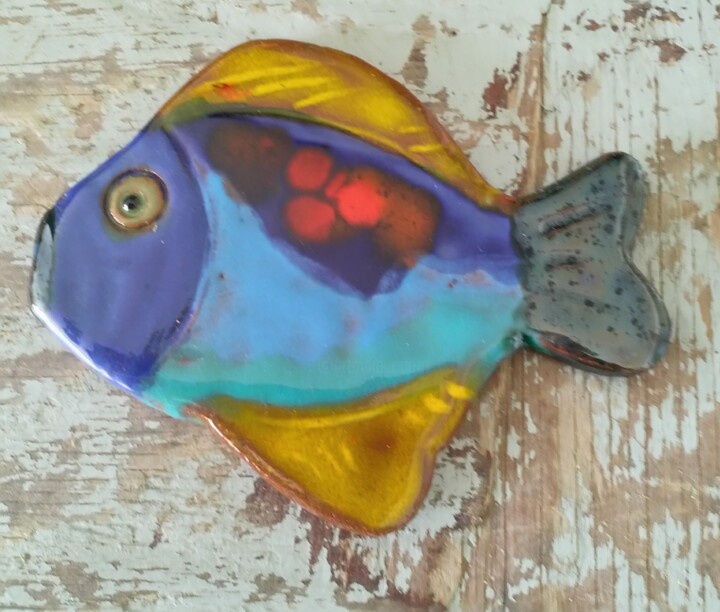 Poisson exotique 0012 雕塑, 4.7x5.5 in