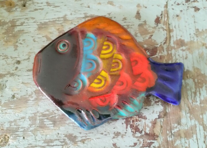 Poisson exotique 0015 雕塑, 4.5x5.7 in