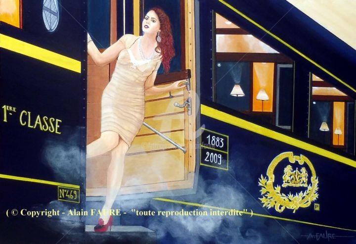 ORIENT-EXPRESS 绘画, 31.9x45.7 in