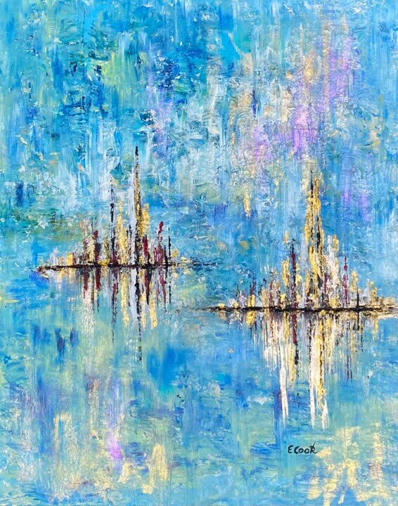 Pintura titulada "Twin Reflections" por Elisa Cook Benbassat Bassat, Obra de arte original, Acrílico