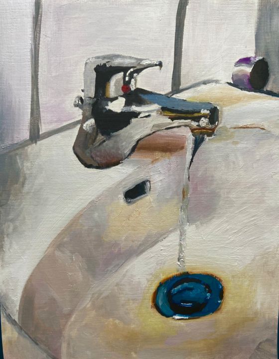 Robinet de Lavabo et Vasque 绘画, 12.8x9.8 in