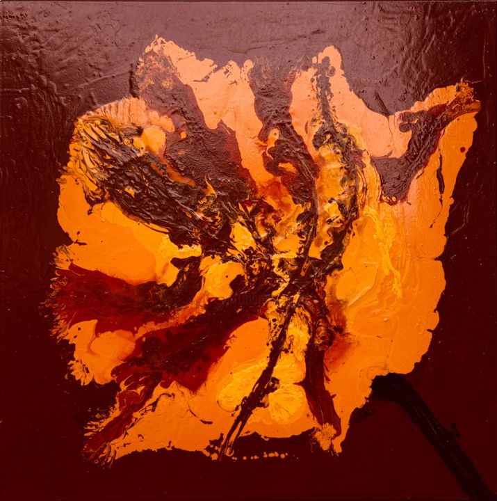 Ζωγραφική με τίτλο "TULIPA „FLAMINGO PA…" από Sigrid Koerner, Αυθεντικά έργα τέχνης, Λάδι