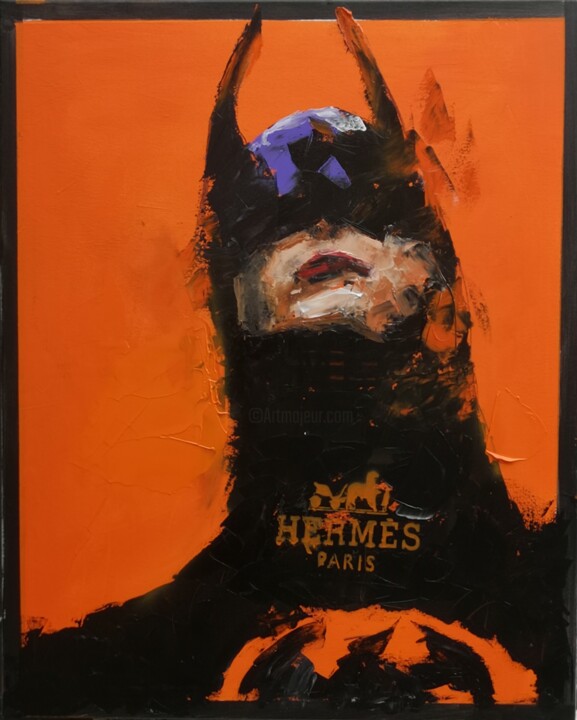 Batman Love Hermes 绘画, 36.2x28.7 in