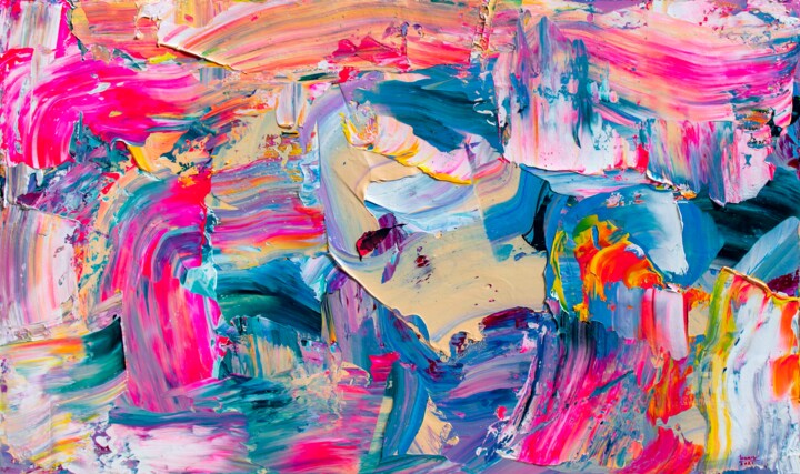 Schilderij getiteld "Sleeping in the Lot…" door Tran Tuan, Origineel Kunstwerk, Acryl