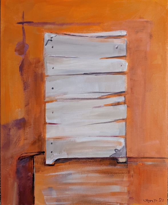 my old white box 绘画, 20x16 in