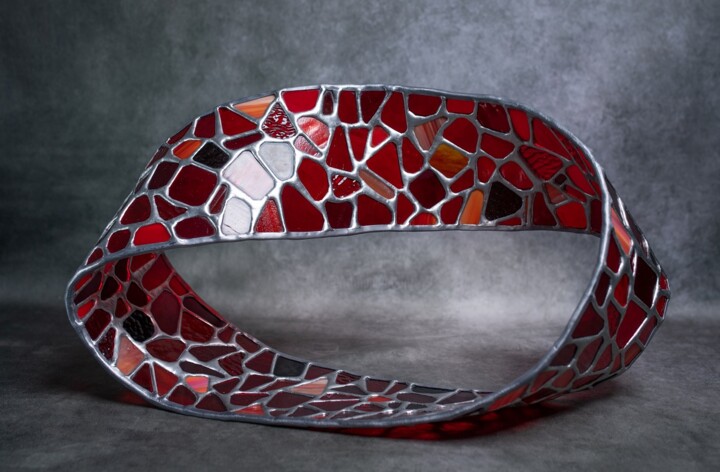 Ruban Infini Rouge 雕塑, 19.7x11.8 in