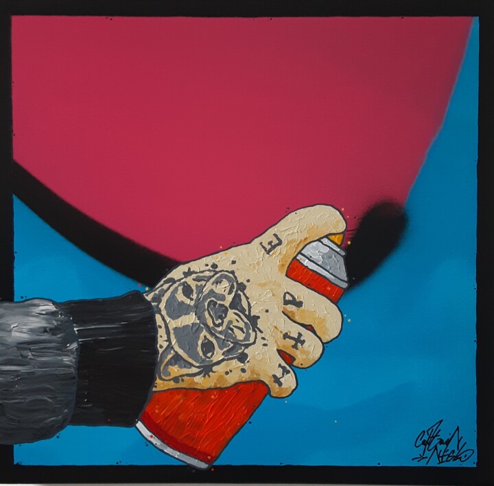In action 绘画, 19.7x19.7 in