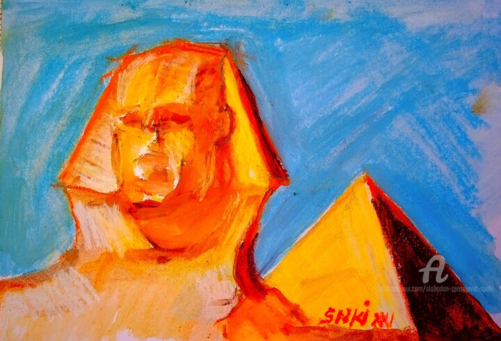 Quinzieme virtuel exposition " Ego dixi Misr" Giza plateau 绘画, 8.3x11.7 in
