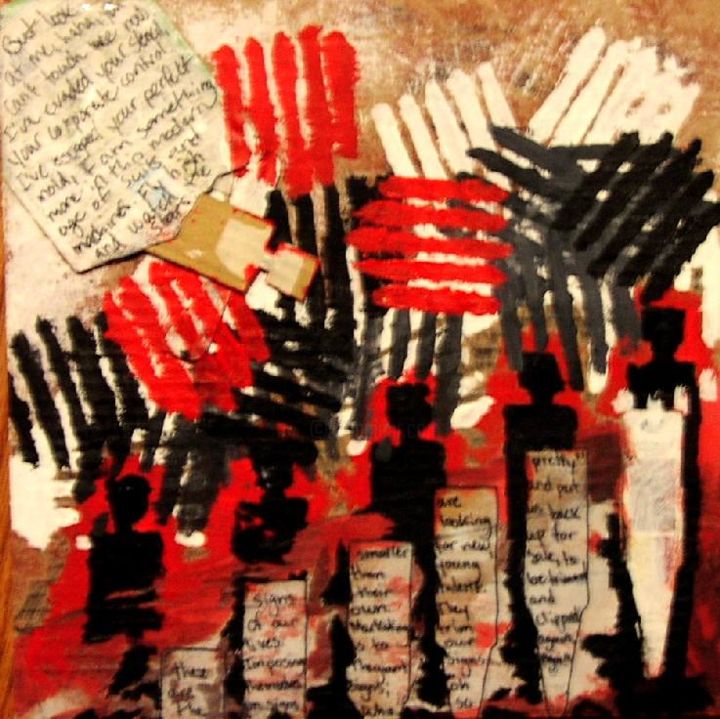 Collages intitulée "The Signs Of Our Li…" par Alex Hamrick, Œuvre d'art originale