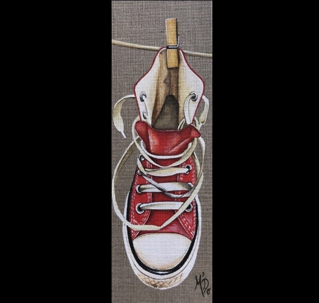 conversation en suspens 绘画, 11.8x11.8 in