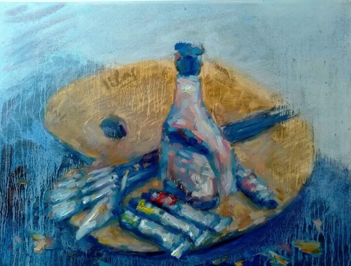 Artist's palette 绘画, 12x16 in