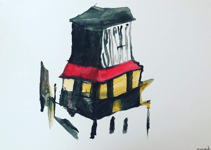 Sushi Bar 绘画, 19.7x27.6 in