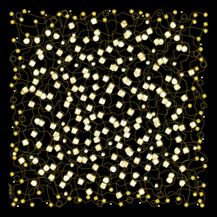 Digital Arts titled "GALAXIE" by Caroline Berthet, Original Artwork, Digital Painting