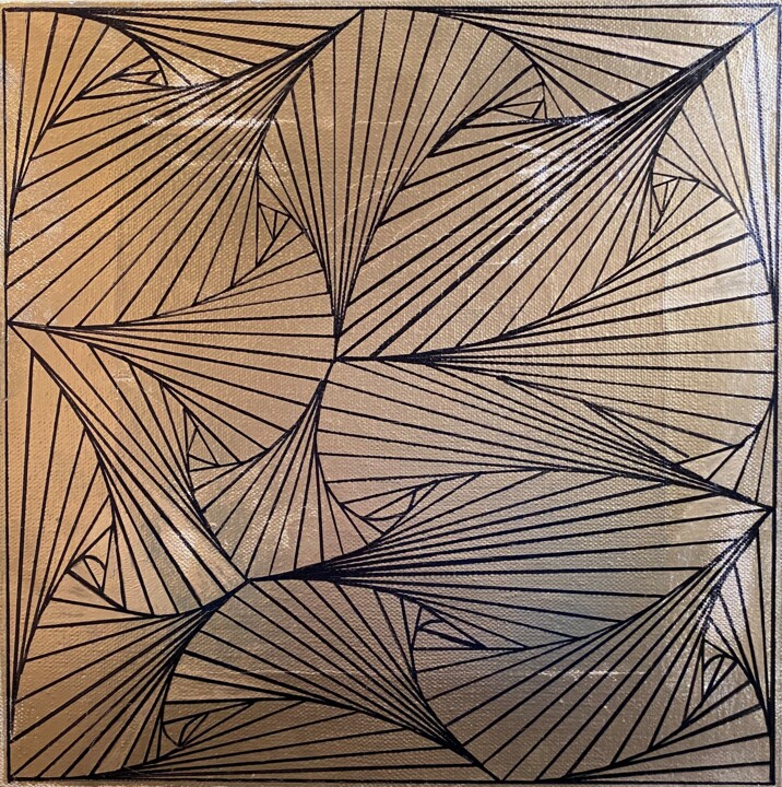 Aget gold bar Painting 绘画, 11.8x11.8 in