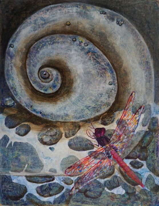Meeting of Worlds 绘画, 19.7x15.8 in