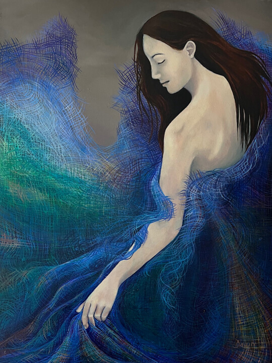 Painting titled "Contemplation (Eliz…" by Dawn Rodger, Original Artwork, Oil