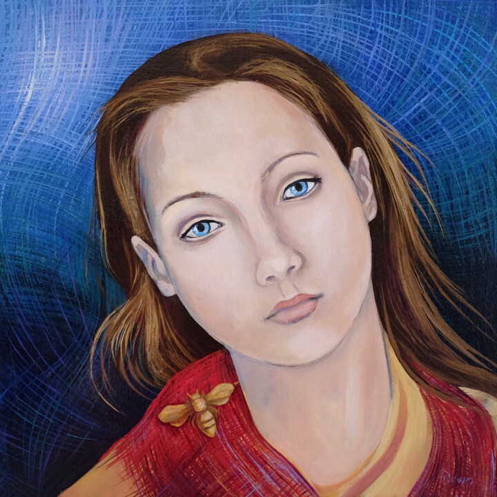 Painting titled "The Beekeeper's Dau…" by Dawn Rodger, Original Artwork, Oil