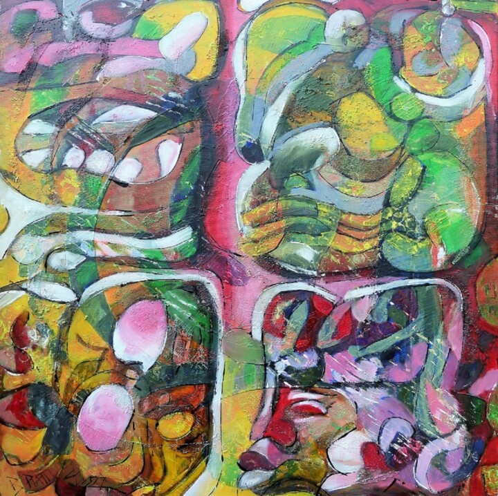 "Maya I" 绘画, 19.7x19.7 in