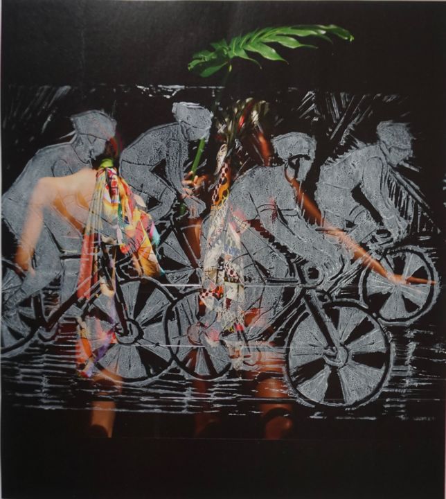 Vélos à la palme verte 印花与版画, 7.9x8.7 in