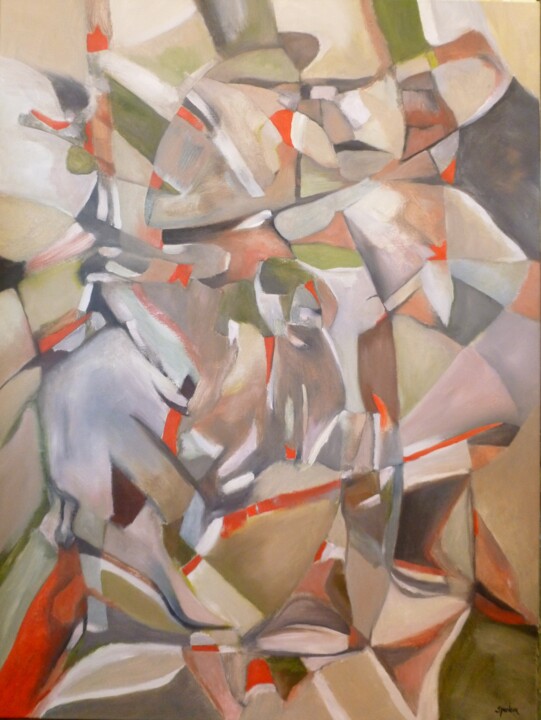 Painting titled "Animal Kingdom" by Scott Spencer, Original Artwork, Oil Mounted on Wood Stretcher frame