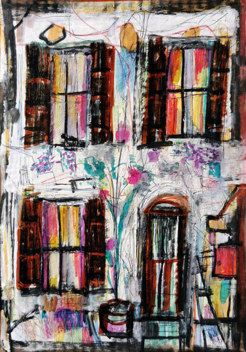 Rue des Granges 绘画, 11.8x8.3 in