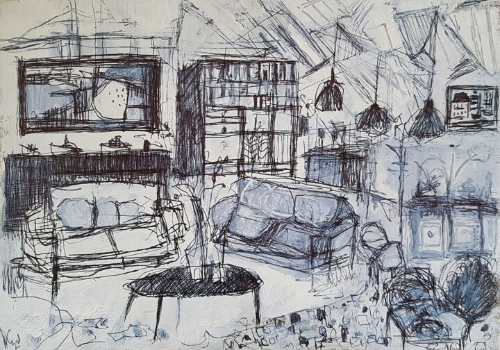绘画,  8.3x11.8 in 