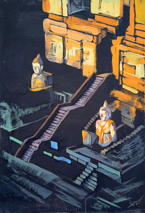 The Last Rays 绘画, 38.2x26 in