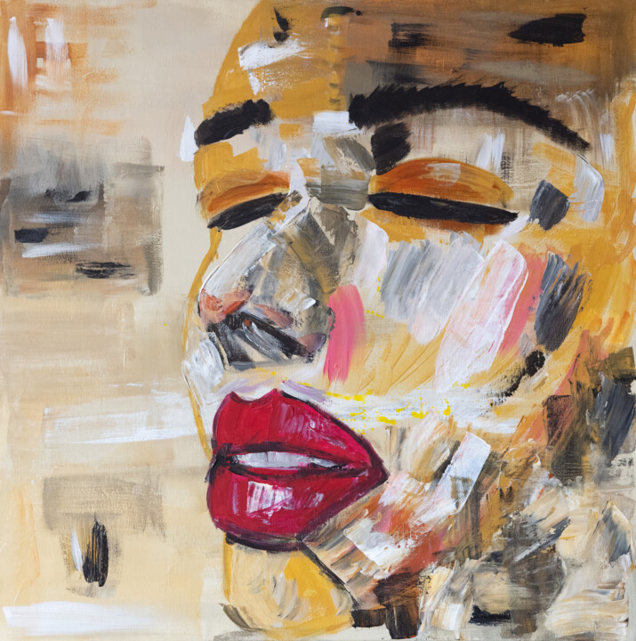 Malarstwo zatytułowany „Her soul, abstract…” autorstwa Alina Odwyer, Oryginalna praca, Akryl