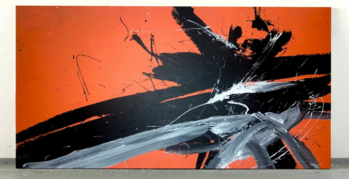 Black 58c 绘画, 39.4x78.7 in