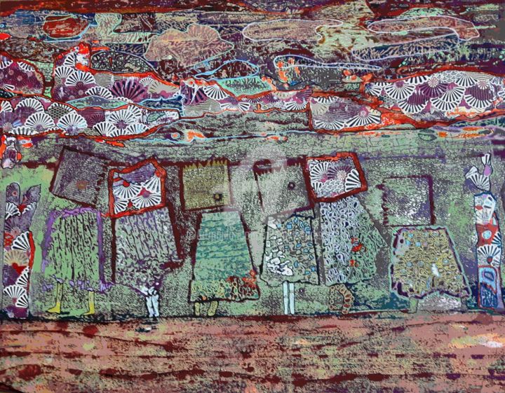 Danseuses abstraites 绘画, 19.7x25.6 in
