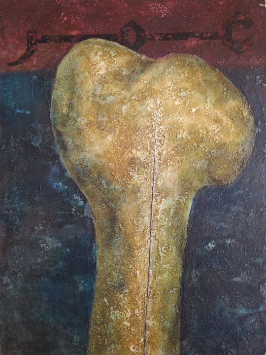 Painting titled "Bone" by Ega Pane, Original Artwork, Oil