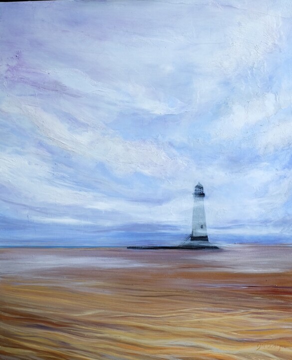 Painting titled "Soft Weather" by Dawn Rodger, Original Artwork, Oil