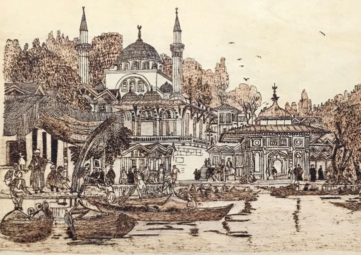 İstanbul 绘画, 19.7x27.6 in