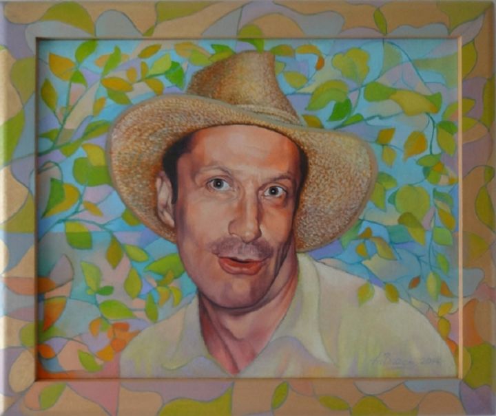 Painting titled "Портрета Бориса" by Andrew Vlasov, Original Artwork, Oil