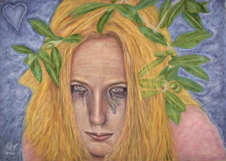 Le lacrime di madre natura 绘画, 19.7x27.6 in