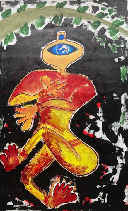 Nrtyaangana 绘画, 38x24 in