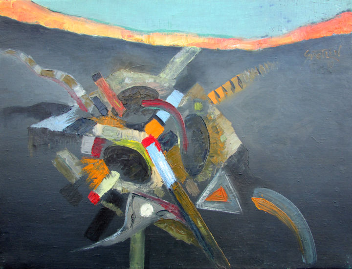 Deconstructive 绘画, 25.6x33.9 in