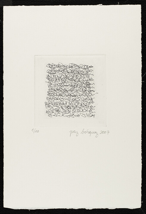 Printmaking titled "«Ecriture publique»" by Paz Borquez-Chevallier , Original Artwork, Etching
