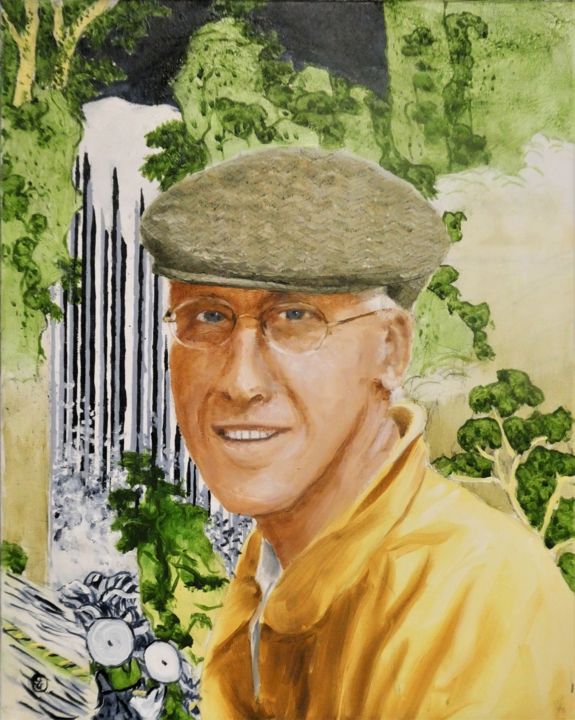 Painting titled "My Brother, Rick" by Jim Fischer, Original Artwork, Oil