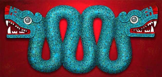 Digital Arts titled "Aztec Mosaic Serpent" by Kurt Whelan, Original Artwork
