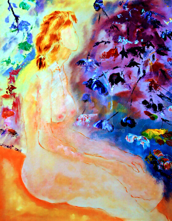 Waiting for her Husband 绘画, 20x16 in