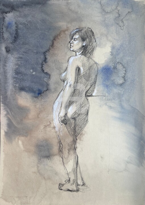 Nude Erotic Art Drawing 2021/504 图画, 16.5x11.8 in