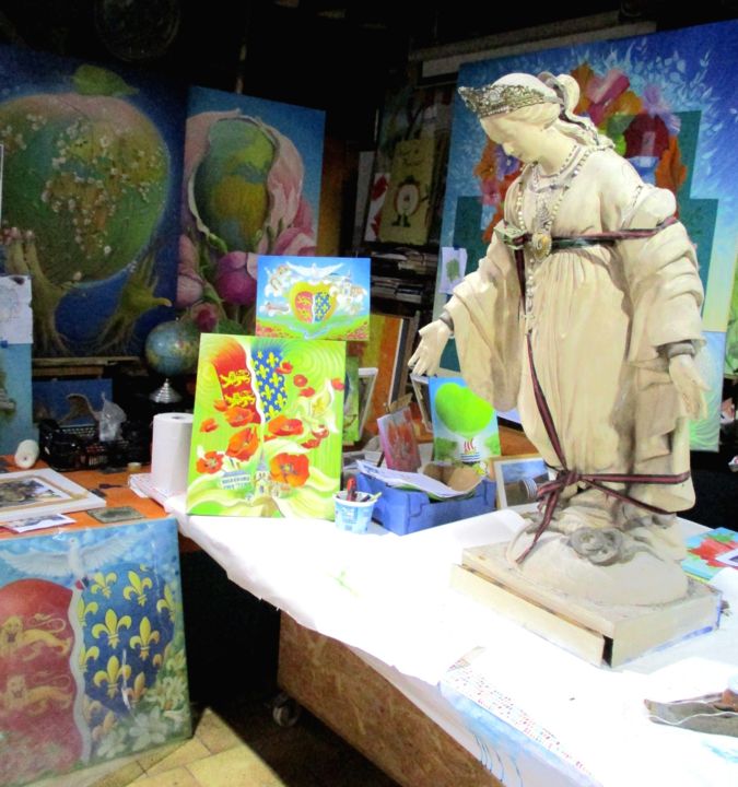 Saint-Clair-sur-Epte restauration de cette statue Eglise 雕塑