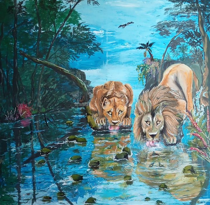 Jourasic park 图画, 49.2x49.2 in
