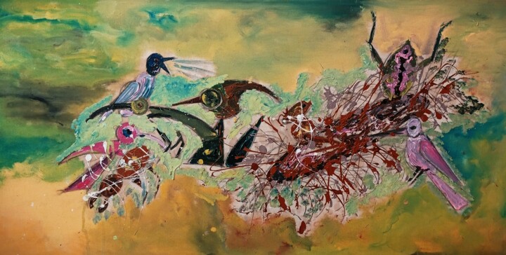 绘画,  25.2x49.2 in 