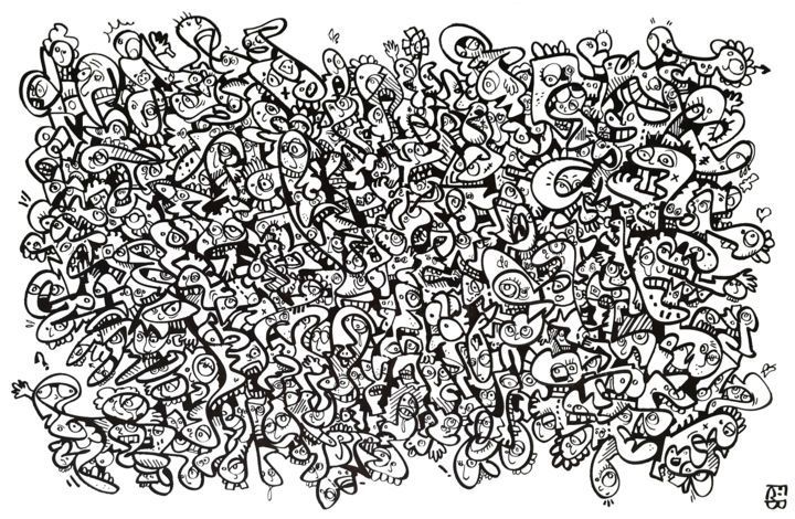confusion 绘画, 29.5x45.3 in